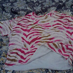 Sleeveless Colorful Zebra Print Sweater